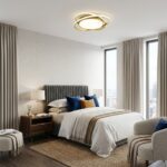 Plafonnier laiton doré