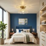 Plafonnier laiton et verre – Image 6