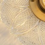 Plafonnier laiton et verre – Image 4