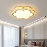 Plafonnier LED doré cristal – Image 6