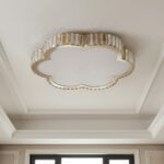 Plafonnier LED doré cristal – Image 2