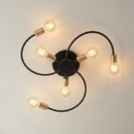 Plafonnier noir et laiton – Image 9