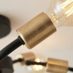 Plafonnier noir et laiton – Image 8