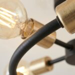 Plafonnier noir et laiton – Image 5