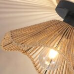 Plafonnier osier rotin – Image 3
