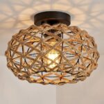 Plafonnier salon rotin – Image 2