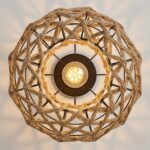 Plafonnier salon rotin – Image 4