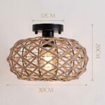 Plafonnier salon rotin – Image 5