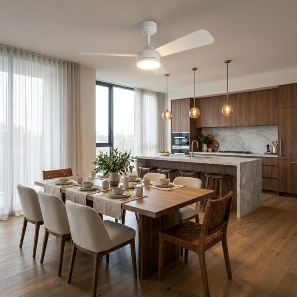 Plafonnier ventilateur blanc