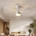 Plafonnier ventilateur blanc – Image 5