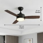 Plafonnier ventilateur design – Image 8