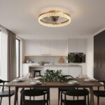 Plafonnier ventilateur doré – Image 5