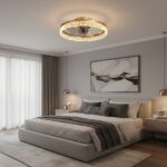 Plafonnier ventilateur doré – Image 7