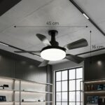 Plafonnier ventilateur noir – Image 7