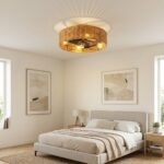 Plafonnier ventilateur rotin – Image 4