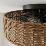 Plafonnier ventilateur rotin – Image 7