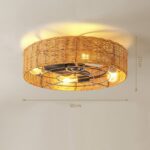 Plafonnier ventilateur rotin – Image 6