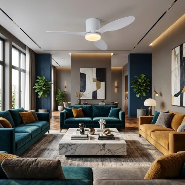 Ventilateur plafonnier silencieux minimaliste