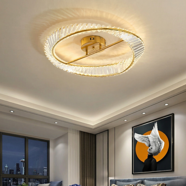 Grand plafonnier doré