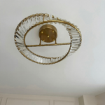 Grand plafonnier doré – Image 7