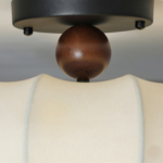 Grand plafonnier rond tissu – Image 5