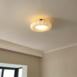 Grand plafonnier rond tissu – Image 7