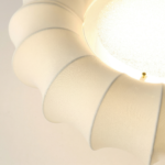 Grand plafonnier rond tissu – Image 9