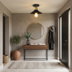 Lampe plafonnier noir doré