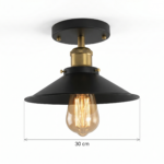 Lampe plafonnier noir doré – Image 2