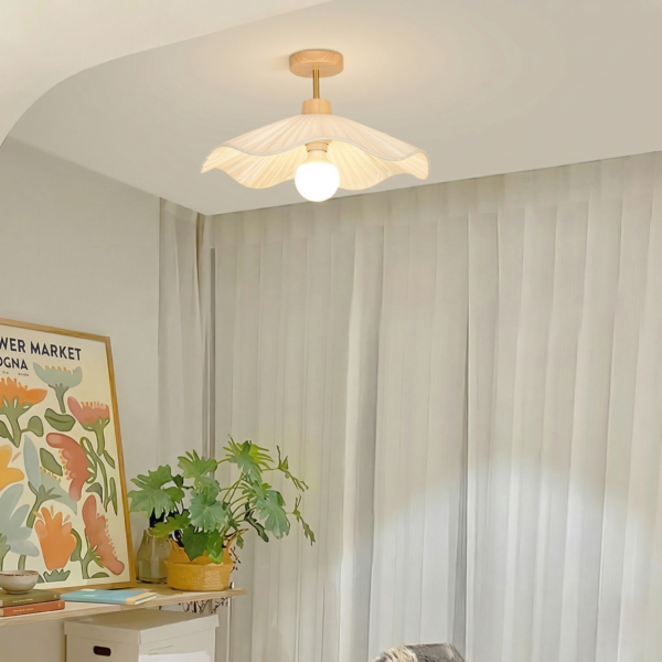 Petit plafonnier chambre tissu