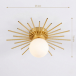 Plafonnier boule doré – Image 2