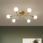 Plafonnier chambre adulte doré – Image 7