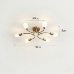 Plafonnier chambre adulte doré – Image 2