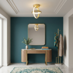 Plafonnier doré brossé