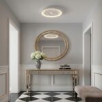 Plafonnier ancien imitation porcelaine fleur – Image 4