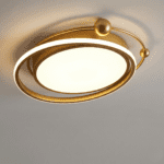 Plafonnier metal cercle doré – Image 4