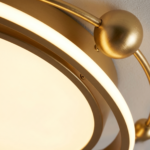 Plafonnier metal cercle doré – Image 3