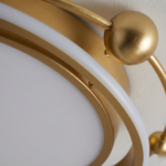 Plafonnier metal cercle doré – Image 8