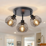 Plafonnier rond 3 lampes