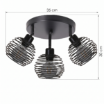 Plafonnier rond 3 lampes – Image 6
