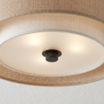 Plafonnier rond tissu – Image 5