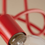 Plafonnier rouge 3 lampes – Image 5