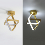 Plafonnier style scandinave doré – Image 8