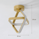 Plafonnier style scandinave doré – Image 2