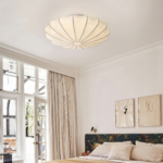 Plafonnier tissu blanc – Image 4
