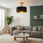 Plafonnier tissu et bois – Image 7