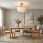 Plafonnier tissu et bois – Image 6