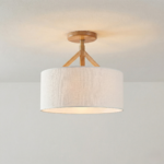 Plafonnier tissu et bois – Image 4