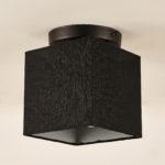 Plafonnier tissu noir – Image 7