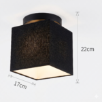 Plafonnier tissu noir – Image 2